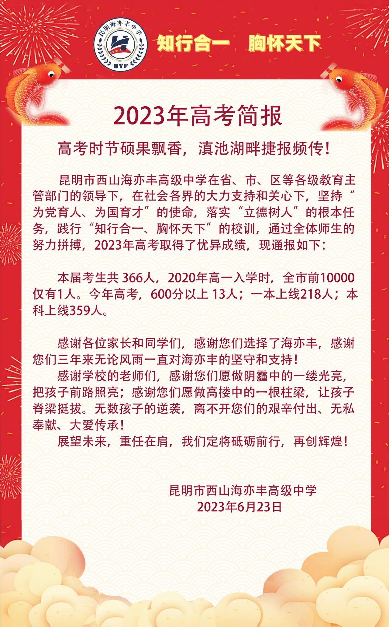 云南高中学校排名_昆明市佑亦丰高级中学排名及实力分析